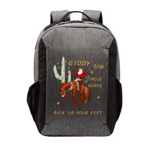 Giddy Up Jingle Horse Pick Up Your Feet Cowboy Santa Cactus Vector Backpack