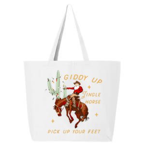 Giddy Up Jingle Horse Pick Up Your Feet Cowboy Santa Cactus 25L Jumbo Tote