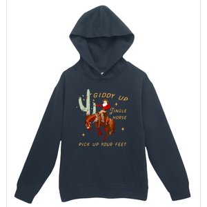 Giddy Up Jingle Horse Pick Up Your Feet Cowboy Santa Xmas Urban Pullover Hoodie