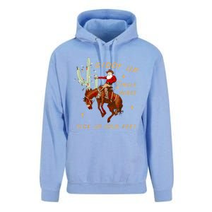 Giddy Up Jingle Horse Pick Up Your Feet Cowboy Santa Xmas Unisex Surf Hoodie