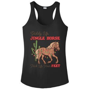 Giddy Up Jingle Horse Pick Up Your Feet Western Christmas Cool Gift Ladies PosiCharge Competitor Racerback Tank