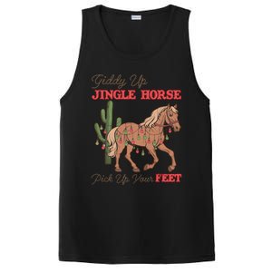 Giddy Up Jingle Horse Pick Up Your Feet Western Christmas Cool Gift PosiCharge Competitor Tank