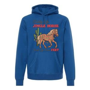 Giddy Up Jingle Horse Pick Up Your Feet Western Christmas Cool Gift Premium Hoodie