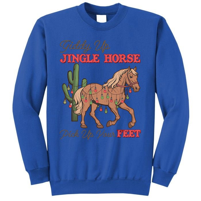 Giddy Up Jingle Horse Pick Up Your Feet Western Christmas Cool Gift Tall Sweatshirt