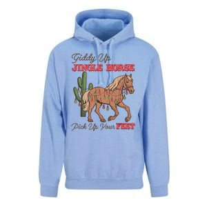 Giddy Up Jingle Horse Pick Up Your Feet Western Christmas Cool Gift Unisex Surf Hoodie