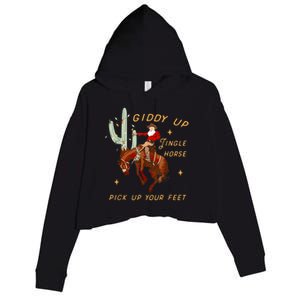 Giddy Up Jingle Horse Pick Up Your Feet Cow Santa Cactus Meaningful Gift Crop Fleece Hoodie