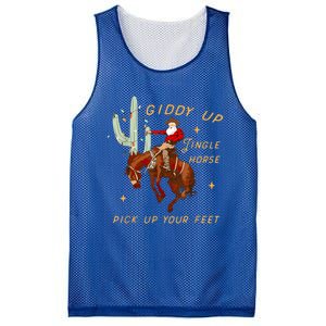 Giddy Up Jingle Horse Pick Up Your Feet Cow Santa Cactus Meaningful Gift Mesh Reversible Basketball Jersey Tank