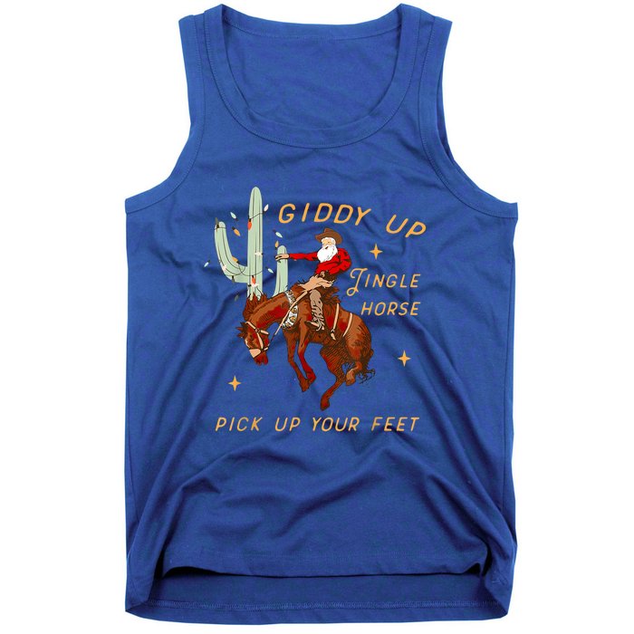 Giddy Up Jingle Horse Pick Up Your Feet Cow Santa Cactus Meaningful Gift Tank Top