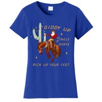 Giddy Up Jingle Horse Pick Up Your Feet Cow Santa Cactus Meaningful Gift Women's T-Shirt