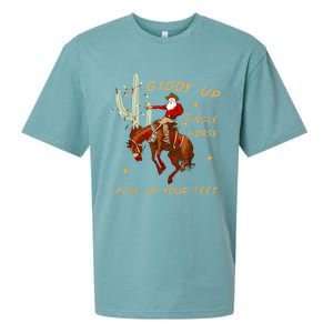 Giddy Up Jingle Horse Pick Up Your Feet Cow Santa Cactus Meaningful Gift Sueded Cloud Jersey T-Shirt