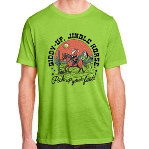 Giddy Up Jingle Horse Christmas Country Howdy Santa Great Gift Adult ChromaSoft Performance T-Shirt