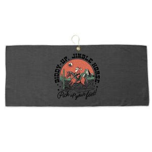 Giddy Up Jingle Horse Christmas Country Howdy Santa Great Gift Large Microfiber Waffle Golf Towel