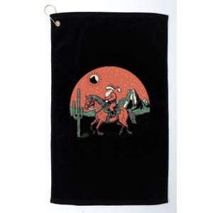 Giddy Up Jingle Horse Christmas Country Howdy Santa Great Gift Platinum Collection Golf Towel