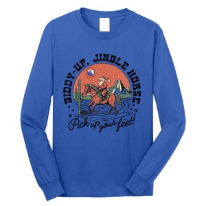 Giddy Up Jingle Horse Christmas Country Howdy Santa Great Gift Long Sleeve Shirt