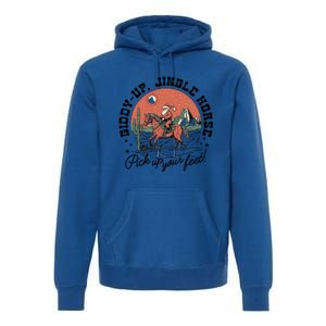 Giddy Up Jingle Horse Christmas Country Howdy Santa Great Gift Premium Hoodie