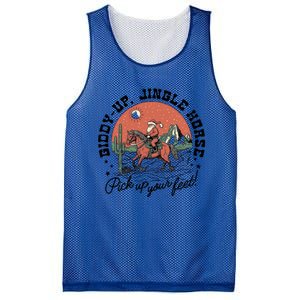 Giddy Up Jingle Horse Christmas Country Howdy Santa Great Gift Mesh Reversible Basketball Jersey Tank