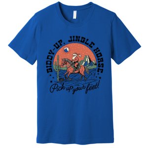 Giddy Up Jingle Horse Christmas Country Howdy Santa Great Gift Premium T-Shirt