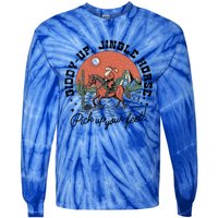 Giddy Up Jingle Horse Christmas Country Howdy Santa Great Gift Tie-Dye Long Sleeve Shirt