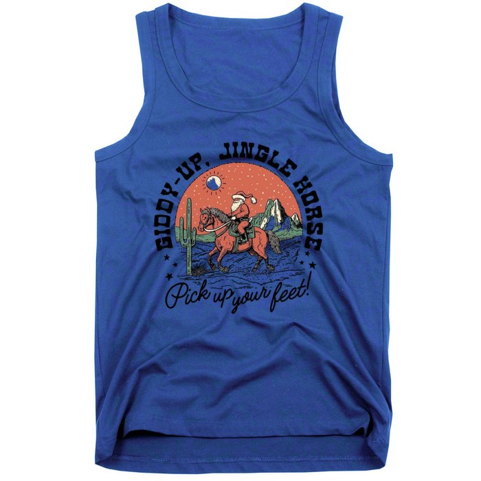 Giddy Up Jingle Horse Christmas Country Howdy Santa Great Gift Tank Top