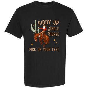 Giddy Up Jingle Horse Pick Up Your Feet Cow Garment-Dyed Heavyweight T-Shirt