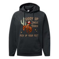 Giddy Up Jingle Horse Pick Up Your Feet Cow Performance Fleece Hoodie