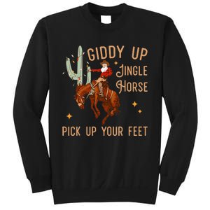 Giddy Up Jingle Horse Pick Up Your Feet Cow Sweatshirt