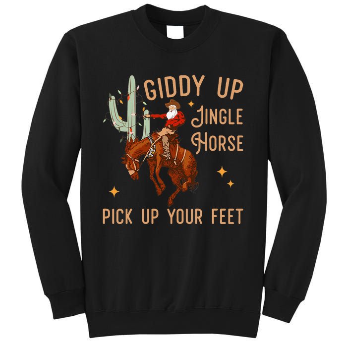 Giddy Up Jingle Horse Pick Up Your Feet Cow Sweatshirt