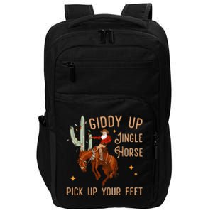 Giddy Up Jingle Horse Pick Up Your Feet Cow Impact Tech Backpack