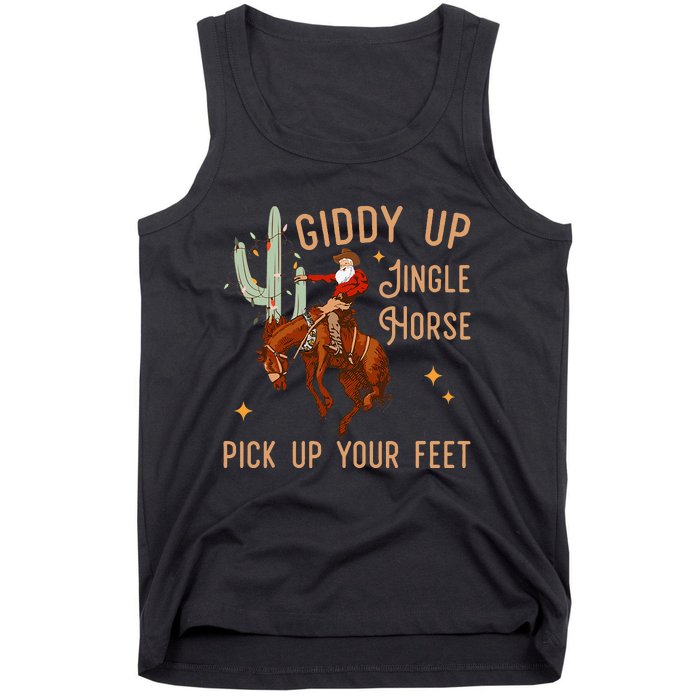 Giddy Up Jingle Horse Pick Up Your Feet Cow Tank Top