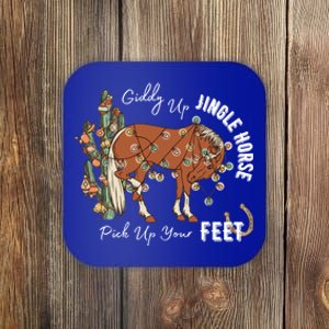 Giddy Up Jingle Horse Western Christmas Santa Trendy Western Gift Coaster