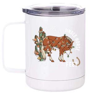 Giddy Up Jingle Horse Western Christmas Santa Trendy Western Gift 12 oz Stainless Steel Tumbler Cup