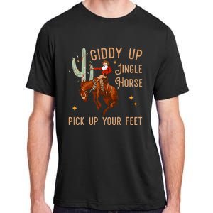 Giddy Up Jingle Horse Pick Up Your Feet Cow Santa Xmas Adult ChromaSoft Performance T-Shirt