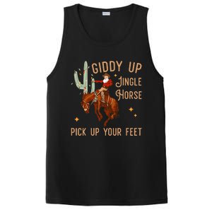 Giddy Up Jingle Horse Pick Up Your Feet Cow Santa Xmas PosiCharge Competitor Tank