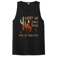 Giddy Up Jingle Horse Pick Up Your Feet Cow Santa Xmas PosiCharge Competitor Tank