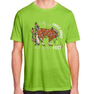 Giddy Up Jingle Horse Pick Up Your Feet Cactus Cowboy Christmas Adult ChromaSoft Performance T-Shirt