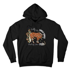 Giddy Up Jingle Horse Pick Up Your Feet Cactus Cowboy Christmas Hoodie