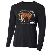 Giddy Up Jingle Horse Pick Up Your Feet Cactus Cowboy Christmas Cooling Performance Long Sleeve Crew