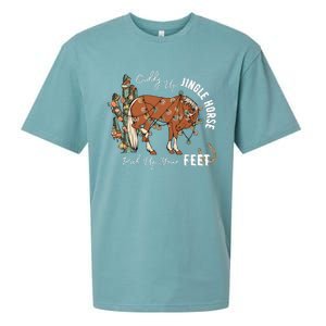 Giddy Up Jingle Horse Pick Up Your Feet Cactus Cowboy Christmas Sueded Cloud Jersey T-Shirt