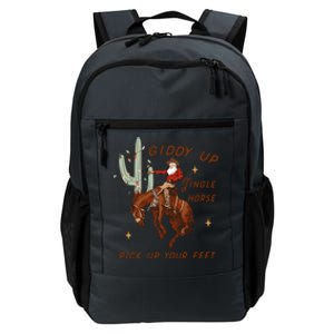 Giddy Up Jingle Horse Pick Up Your Feet Western Christmas Santa Daily Commute Backpack