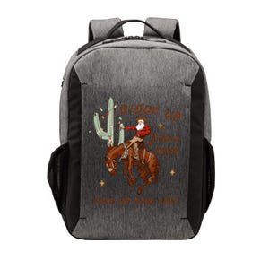 Giddy Up Jingle Horse Pick Up Your Feet Western Christmas Santa Vector Backpack