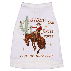 Giddy Up Jingle Horse Pick Up Your Feet Western Christmas Santa Doggie Tank