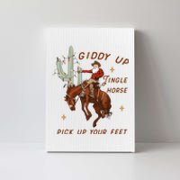 Giddy Up Jingle Horse Pick Up Your Feet Western Christmas Santa Canvas