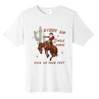 Giddy Up Jingle Horse Pick Up Your Feet Western Christmas Santa Tall Fusion ChromaSoft Performance T-Shirt