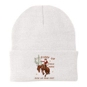 Giddy Up Jingle Horse Pick Up Your Feet Western Christmas Santa Knit Cap Winter Beanie