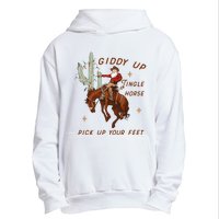 Giddy Up Jingle Horse Pick Up Your Feet Western Christmas Santa Urban Pullover Hoodie