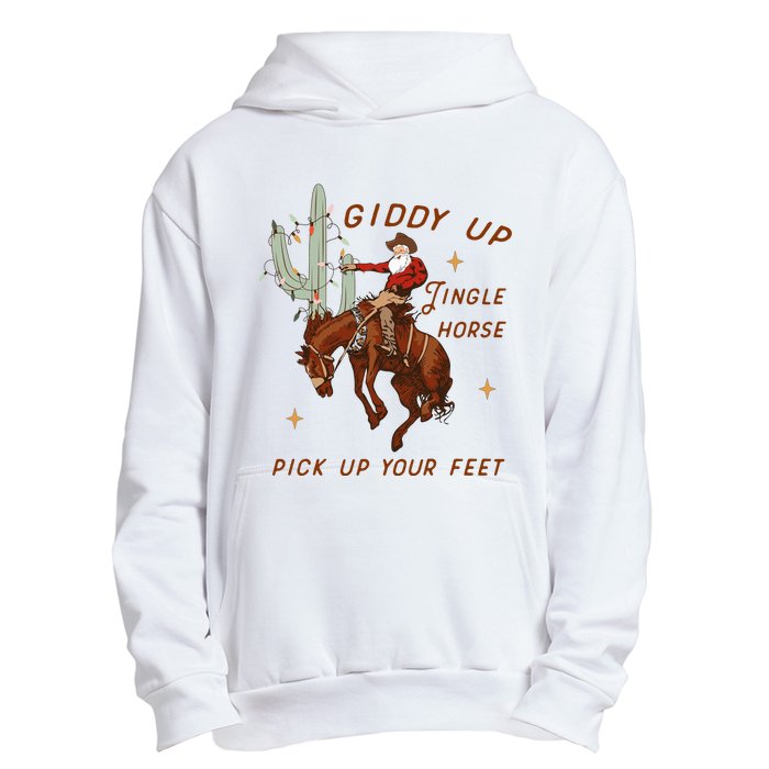 Giddy Up Jingle Horse Pick Up Your Feet Western Christmas Santa Urban Pullover Hoodie