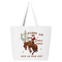 Giddy Up Jingle Horse Pick Up Your Feet Western Christmas Santa 25L Jumbo Tote