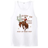 Giddy Up Jingle Horse Pick Up Your Feet Western Christmas Santa PosiCharge Competitor Tank