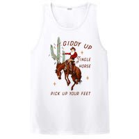 Giddy Up Jingle Horse Pick Up Your Feet Cowboy Santa Cactus PosiCharge Competitor Tank