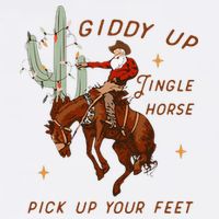 Giddy Up Jingle Horse Pick Up Your Feet Cow Santa Xmas Tall T-Shirt